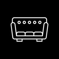 Sofa Line Inverted Icon Design vector