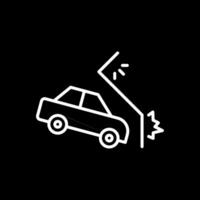 Car Crash Line Inverted Icon Design vector