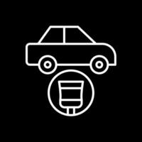 Car Painting Line Inverted Icon Design vector