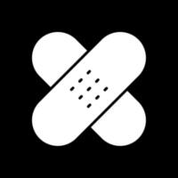 Band Aid Glyph Inverted Icon Design vector