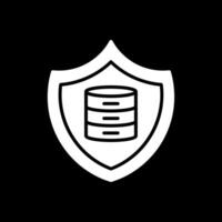 Secure Data Glyph Inverted Icon Design vector