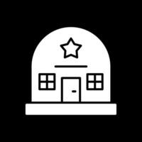 Army Base Glyph Inverted Icon Design vector