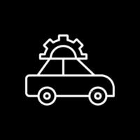 Car Repair Line Inverted Icon Design vector