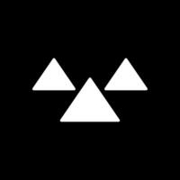 Triangles Glyph Inverted Icon Design vector