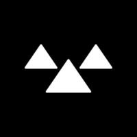 Triangles Glyph Inverted Icon Design vector