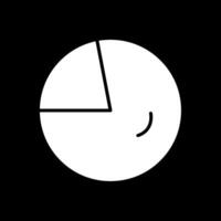Circular Chart Glyph Inverted Icon Design vector