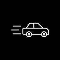 Car Speed Line Inverted Icon Design vector