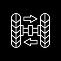 Wheel Alignment Line Inverted Icon Design vector