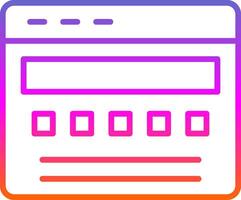 Web Browser Line Gradient Icon Design vector