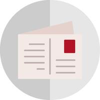 Postcard Flat Scale Icon Design vector