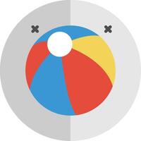 Beach Ball Flat Scale Icon Design vector