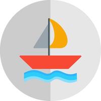 Sailing Flat Scale Icon Design vector