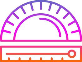 Protractor Line Gradient Icon Design vector