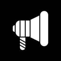 Megaphone Glyph Inverted Icon Design vector