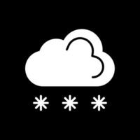 Cloud Computing Glyph Inverted Icon Design vector