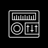 Sound Mixer Line Inverted Icon Design vector