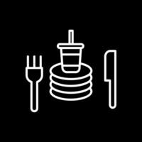 Tableware Line Inverted Icon Design vector