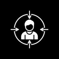 Target Audiences Glyph Inverted Icon Design vector