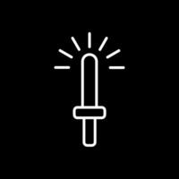 Light Stick Line Inverted Icon Design vector