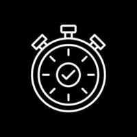 Stopwatch Line Inverted Icon Design vector