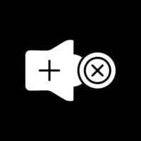 Mute Glyph Inverted Icon Design vector