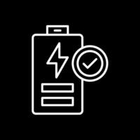 Battery Line Inverted Icon Design vector