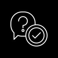 Question Line Inverted Icon Design vector