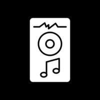 Mixer Glyph Inverted Icon Design vector