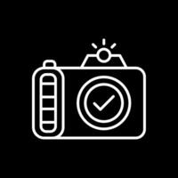 Camera Line Inverted Icon Design vector