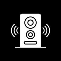 Speaker Glyph Inverted Icon Design vector