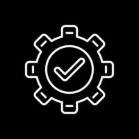 Settings Line Inverted Icon Design vector