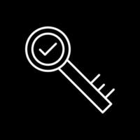 Key Line Inverted Icon Design vector