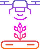 automático irrigador línea degradado icono diseño vector