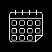 Calendar Line Inverted Icon Design vector