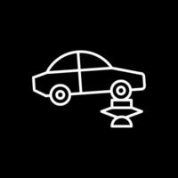 Car Jack Line Inverted Icon Design vector