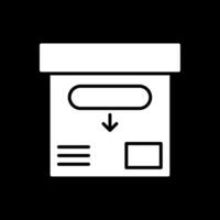 archivo glifo invertido icono diseño vector