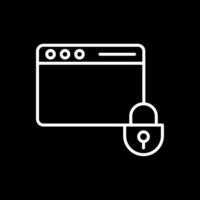 Web Security Line Inverted Icon Design vector