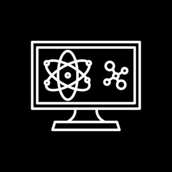 Computer Science Line Inverted Icon Design vector
