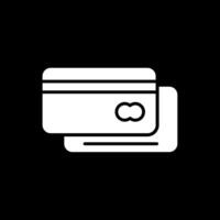 credit card Glyph Inverted Icon Design vector