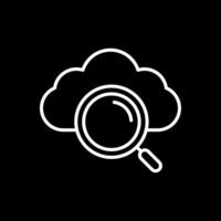 Cloud Computing Line Inverted Icon Design vector