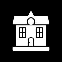 House Glyph Inverted Icon Design vector