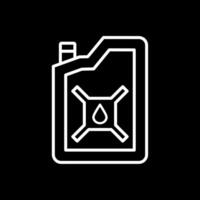 Petrol Can Line Inverted Icon Design vector