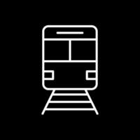 tren línea invertido icono diseño vector
