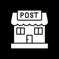 Post Office Glyph Inverted Icon Design vector