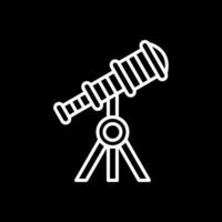 Telescope Line Inverted Icon Design vector