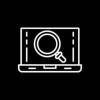 Laptop Line Inverted Icon Design vector