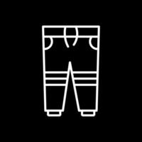 Trousers Line Inverted Icon Design vector