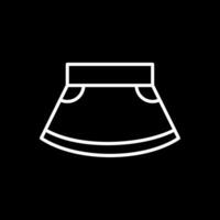 Skirt Line Inverted Icon Design vector