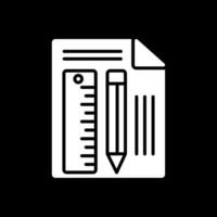 Measuring Tool Glyph Inverted Icon Design vector