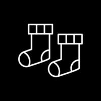 Socks Line Inverted Icon Design vector